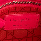 Bandolera Mini Lady Dior Mini Piel Cannage Rosa Fucsia