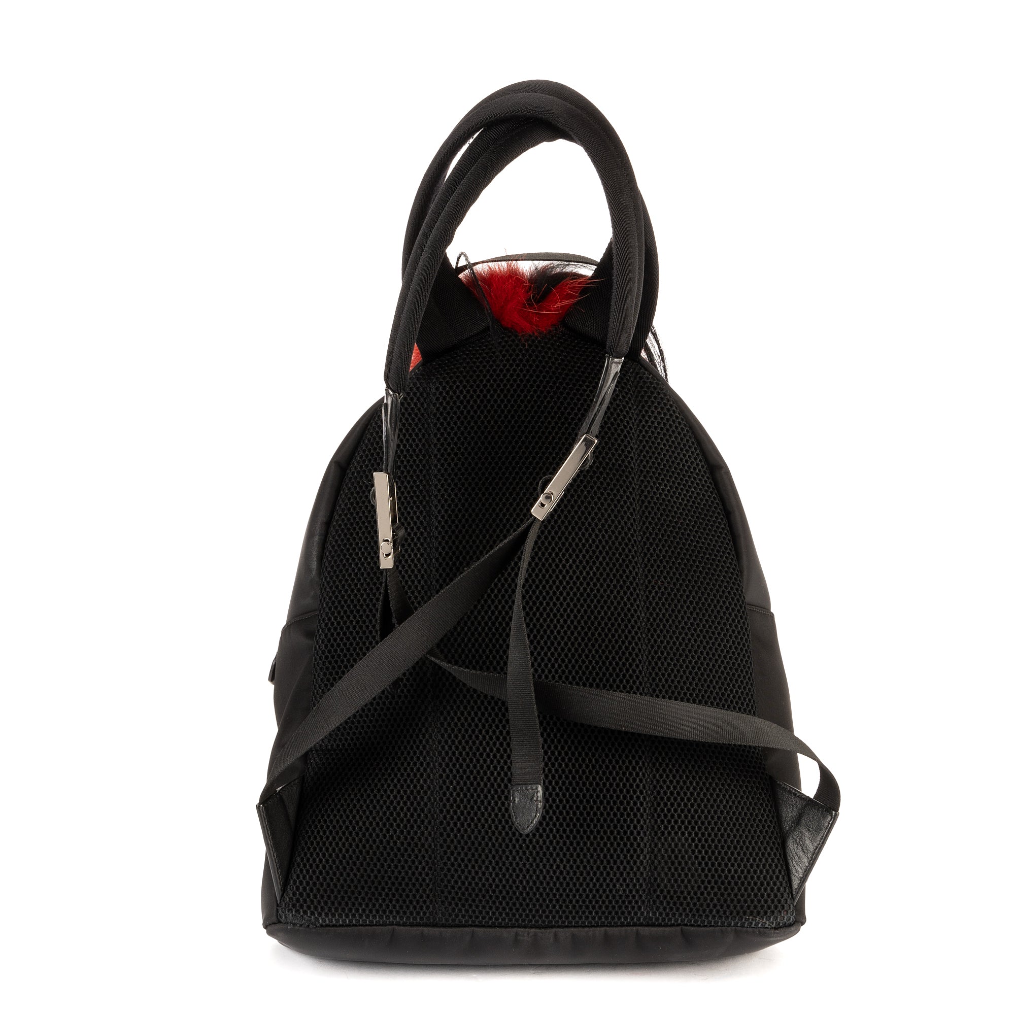 Backpack Monster Black Nylon with Python Skin
