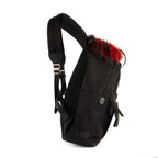Sac à dos Monstre Nylon noir avec peau de python
