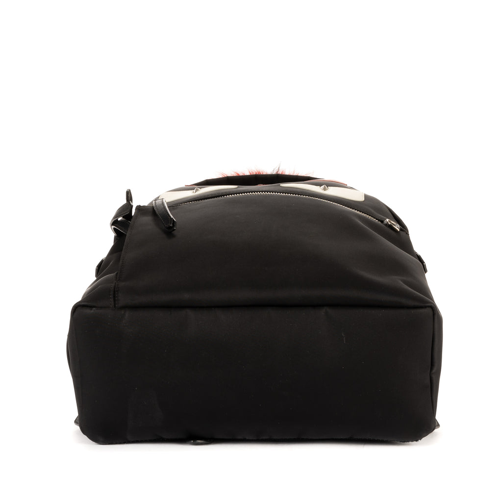 Sac à dos Monstre Nylon noir avec peau de python