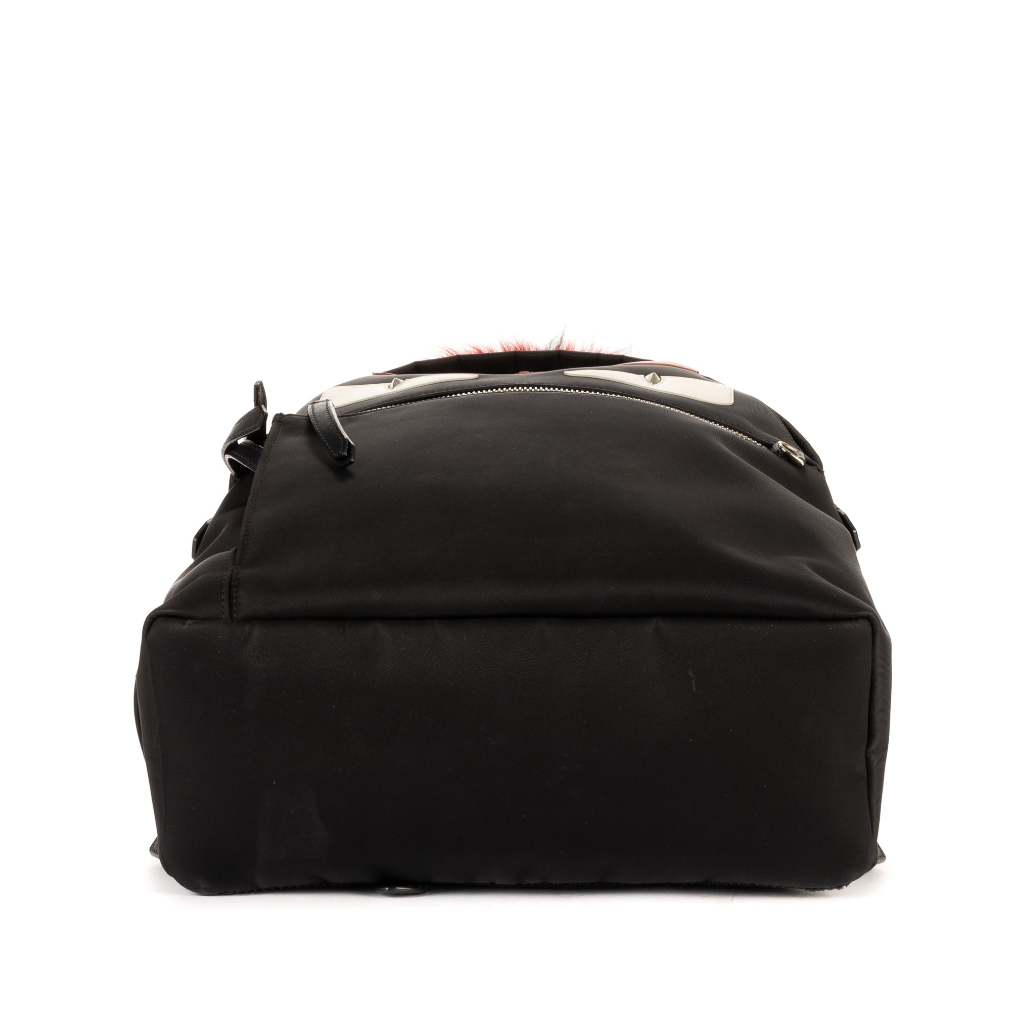 Sac à dos Monstre Nylon noir avec peau de python