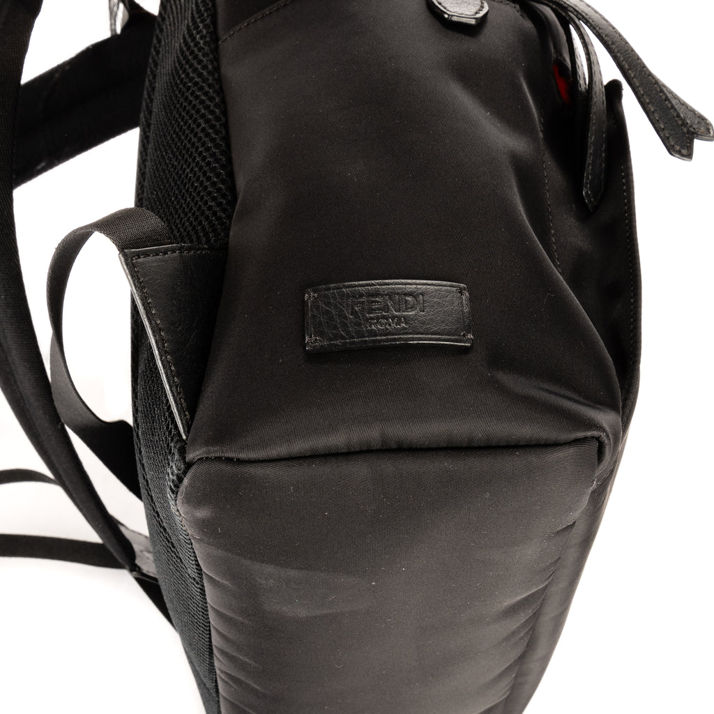 Sac à dos Monstre Nylon noir avec peau de python