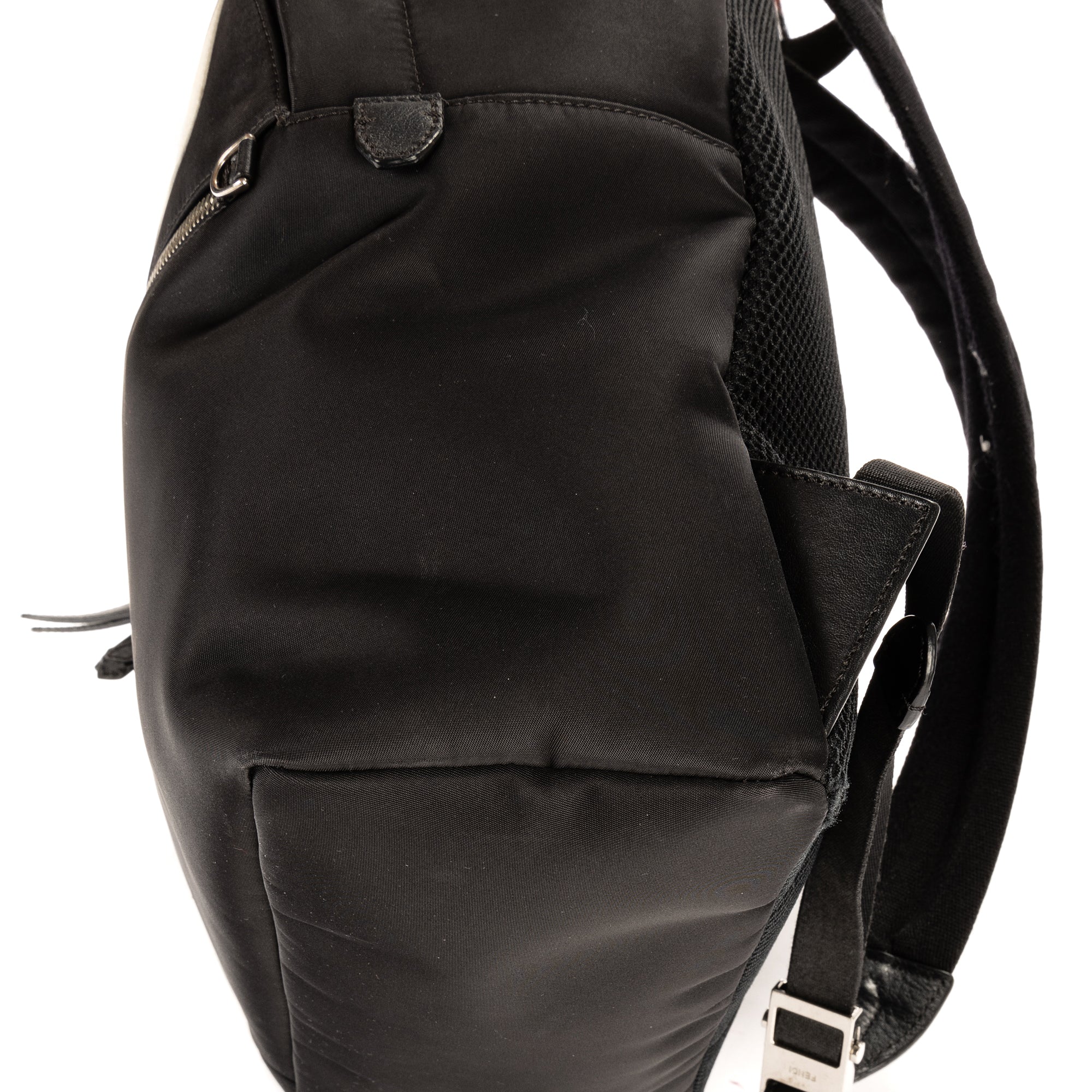 Sac à dos Monstre Nylon noir avec peau de python