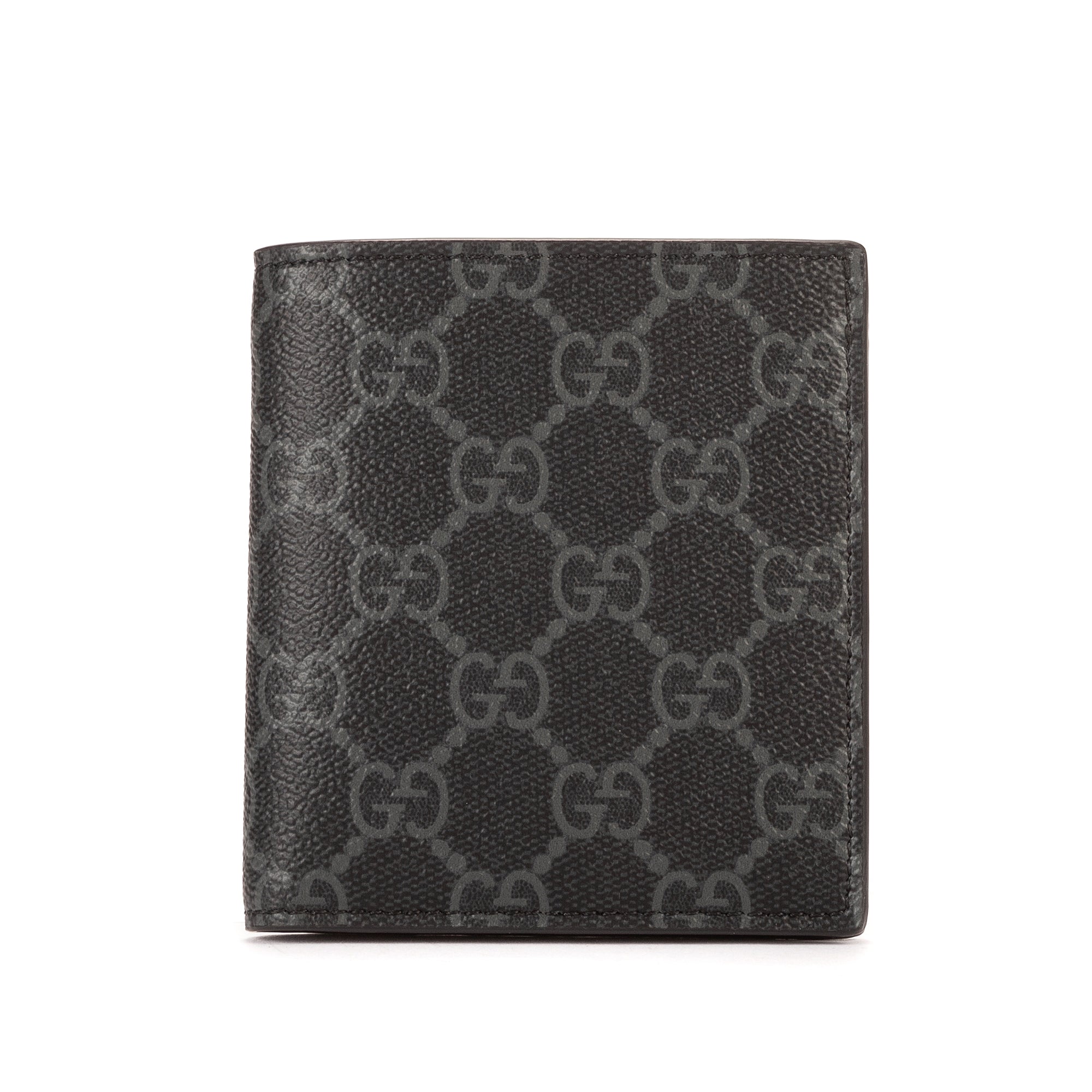 Billetera Emblema Bifold de Lona Monogramada Gris