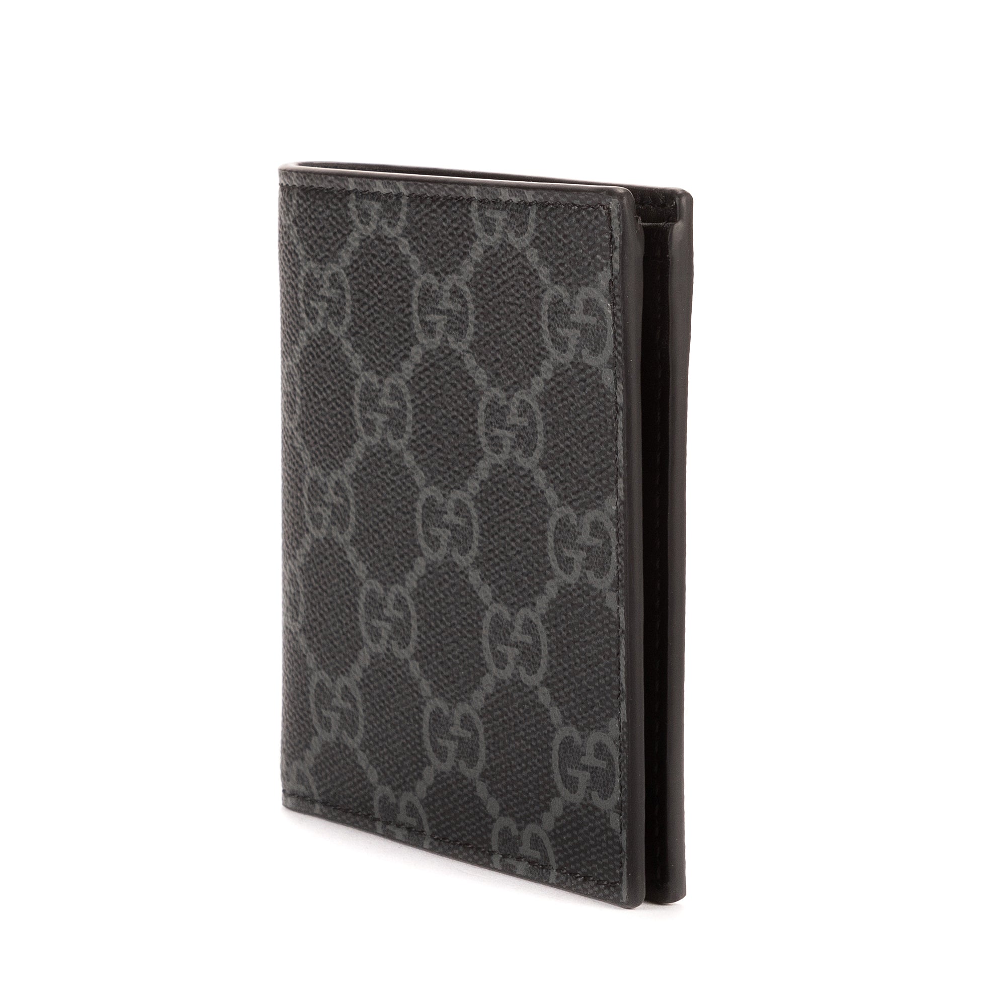 Billetera Emblema Bifold de Lona Monogramada Gris