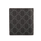 Portefeuille à deux volets Emblem en toile monogrammée grise