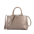 Bolso de Hombro Canapa Piel Suave Color Topo