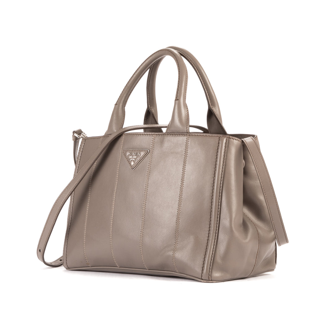 Bolso de Hombro Canapa Piel Suave Color Topo