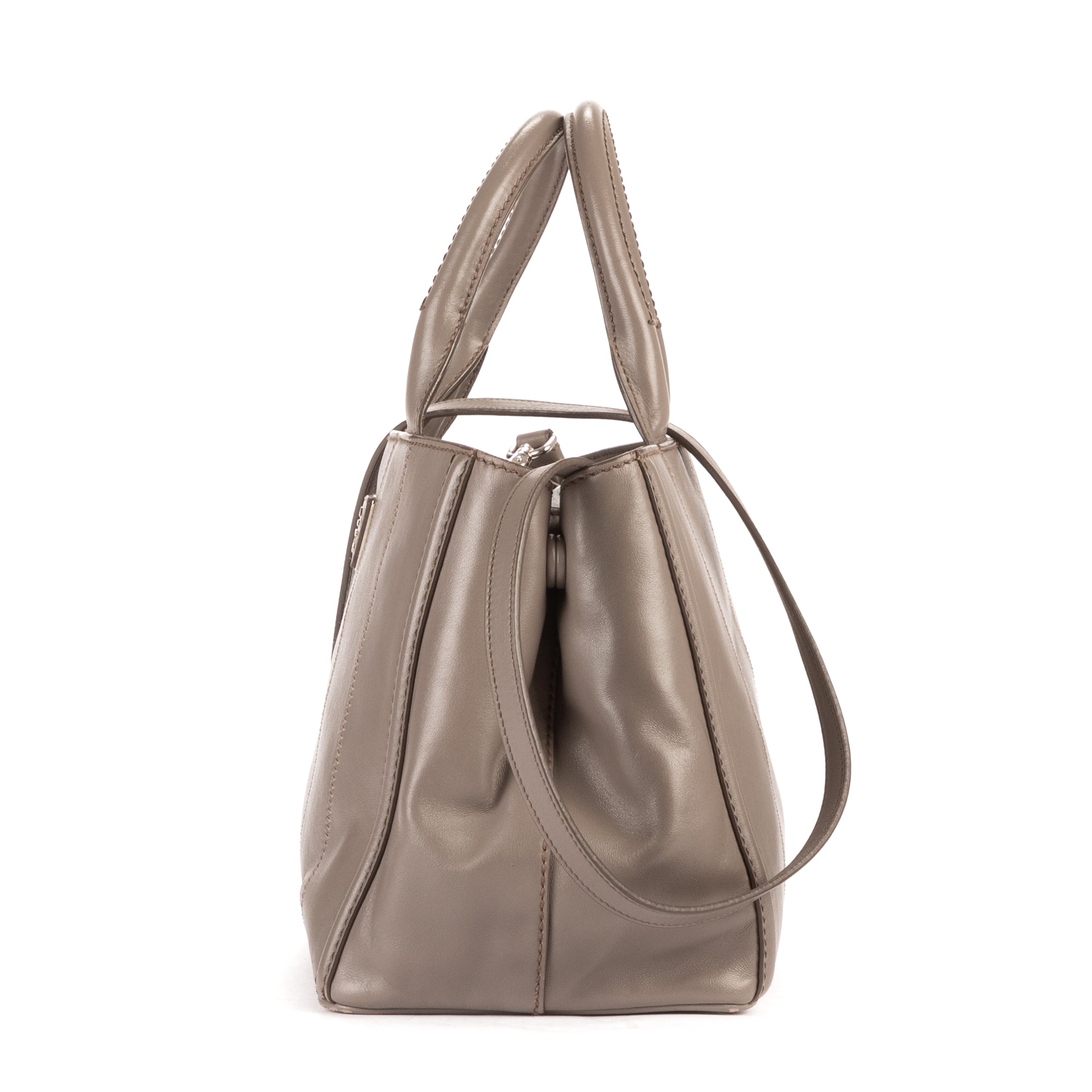 Shoulder Bag Canapa Taupe Soft Leather