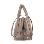 Bolso de Hombro Canapa Piel Suave Color Topo
