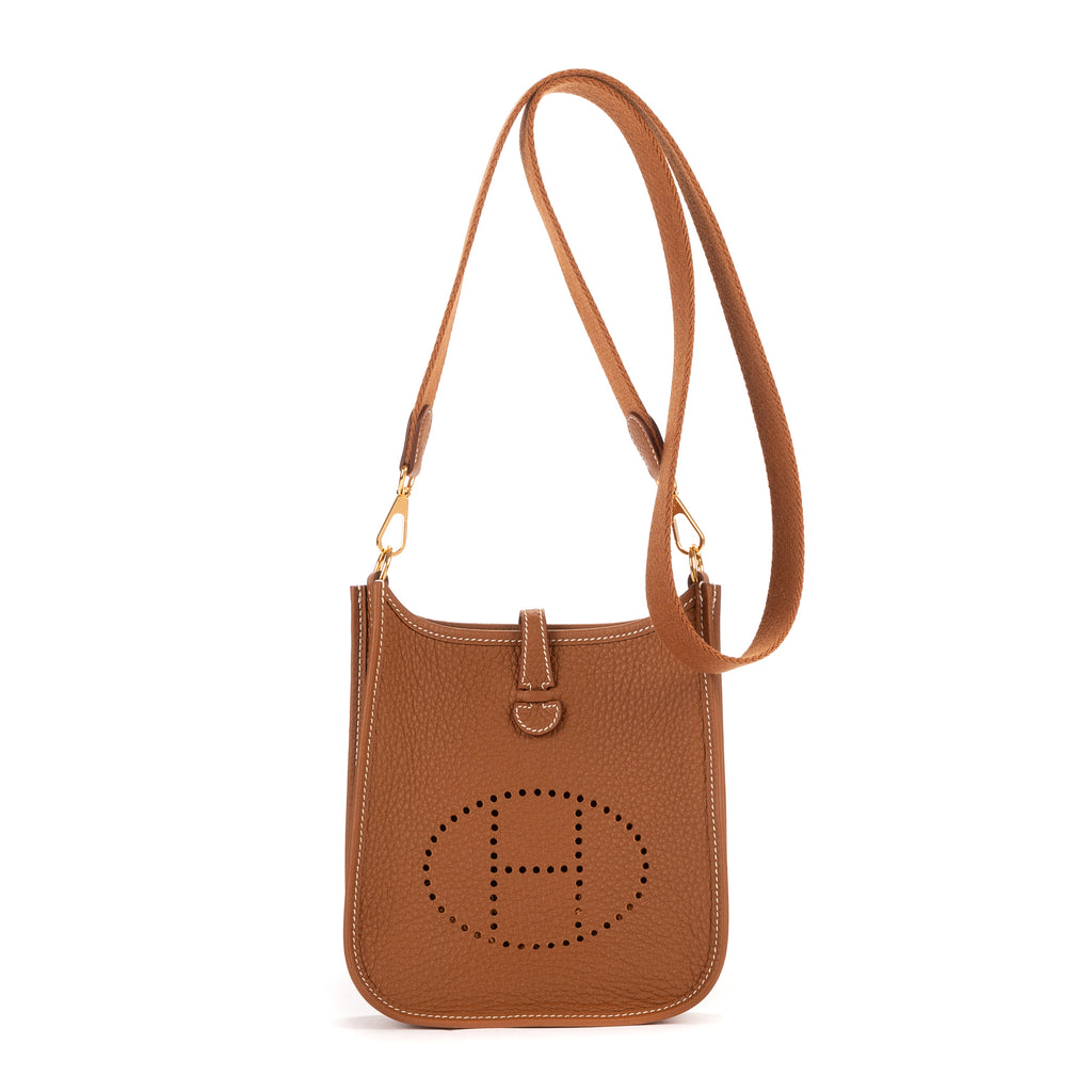Sac Bandoulière Evelyne 16 Cuir Togo Marron