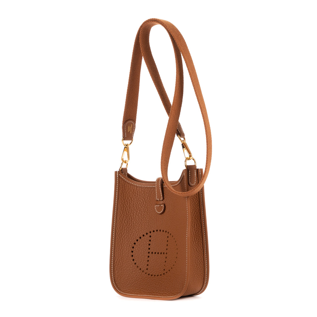 Sac Bandoulière Evelyne 16 Cuir Togo Marron