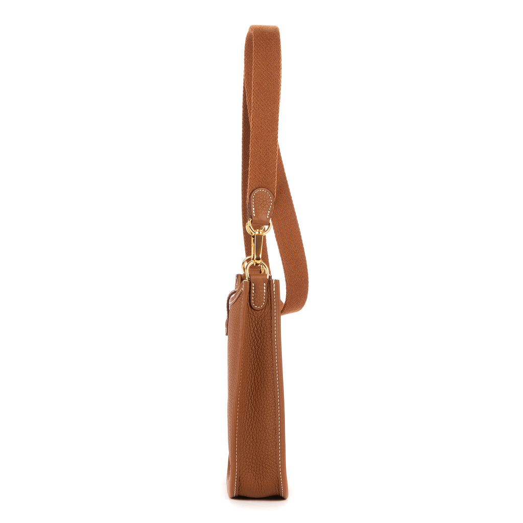 Sac Bandoulière Evelyne 16 Cuir Togo Marron
