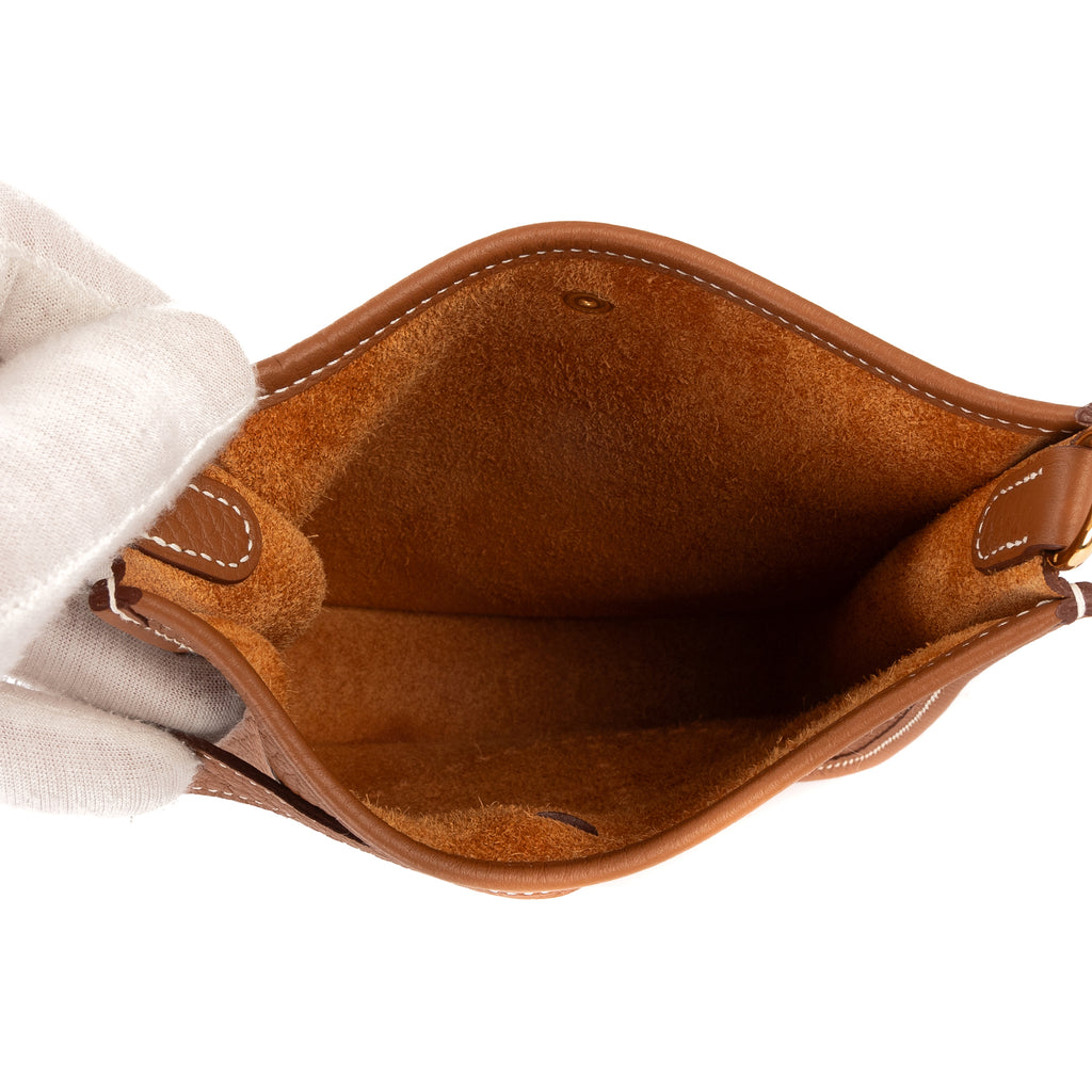 Sac Bandoulière Evelyne 16 Cuir Togo Marron