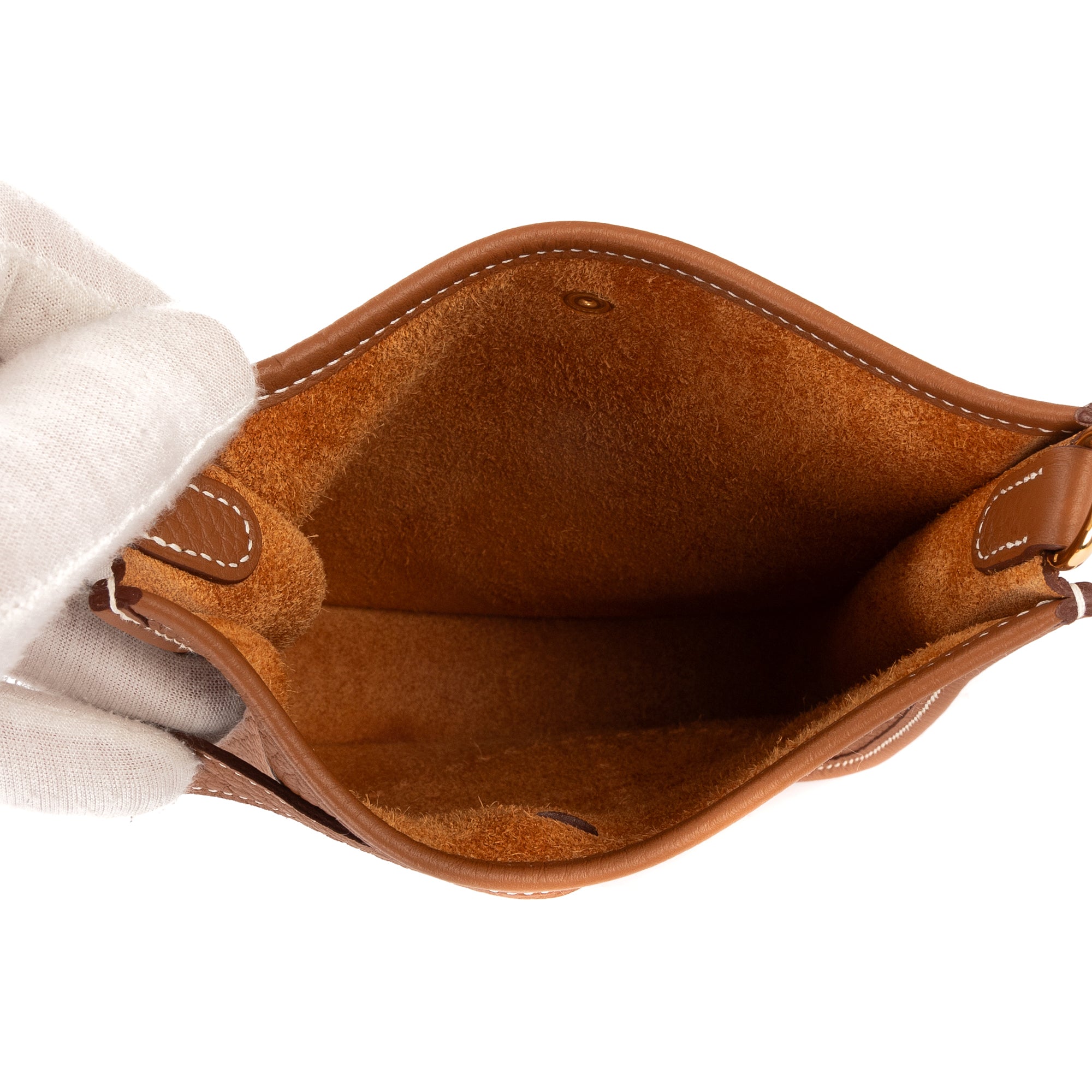 Sac Bandoulière Evelyne 16 Cuir Togo Marron