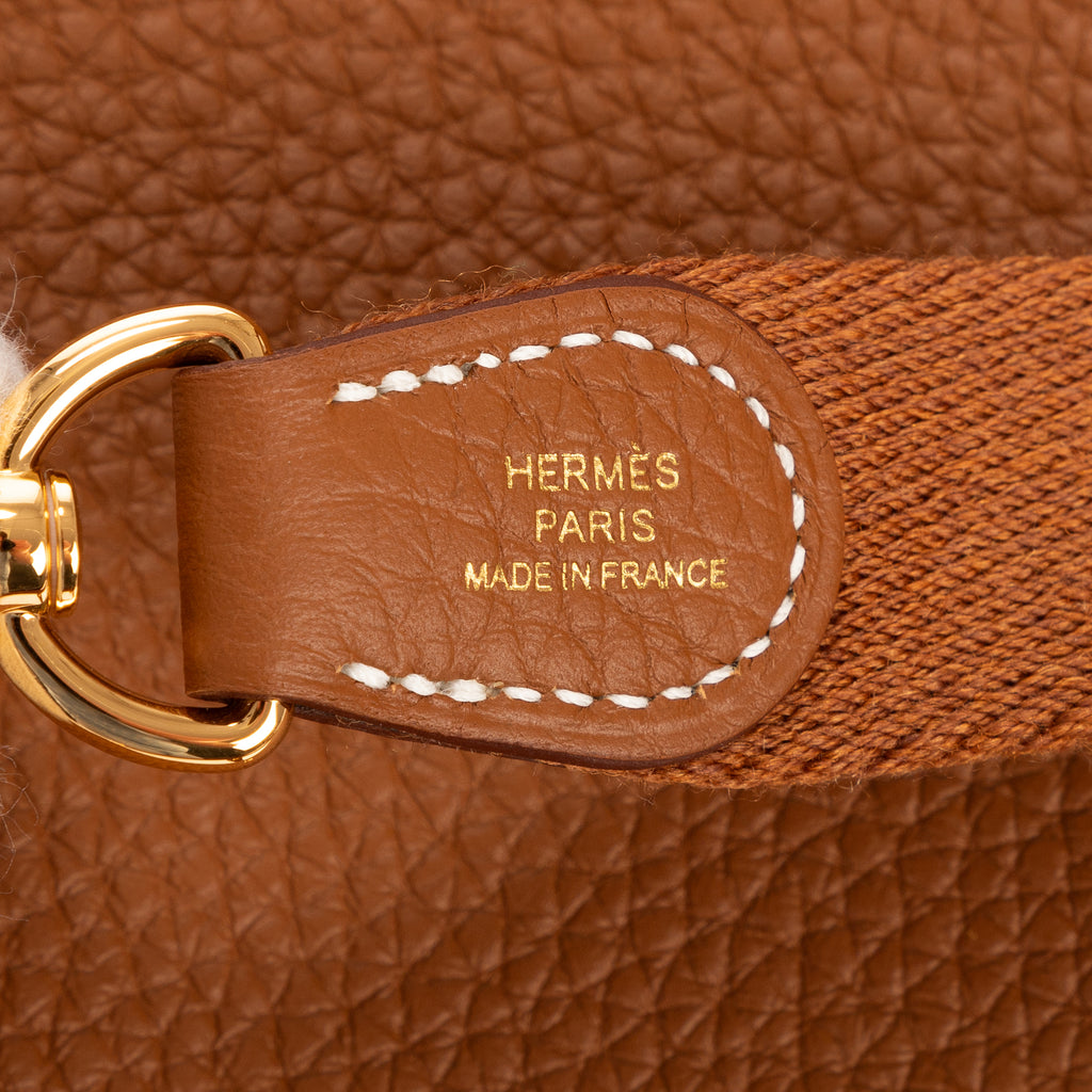 Sac Bandoulière Evelyne 16 Cuir Togo Marron
