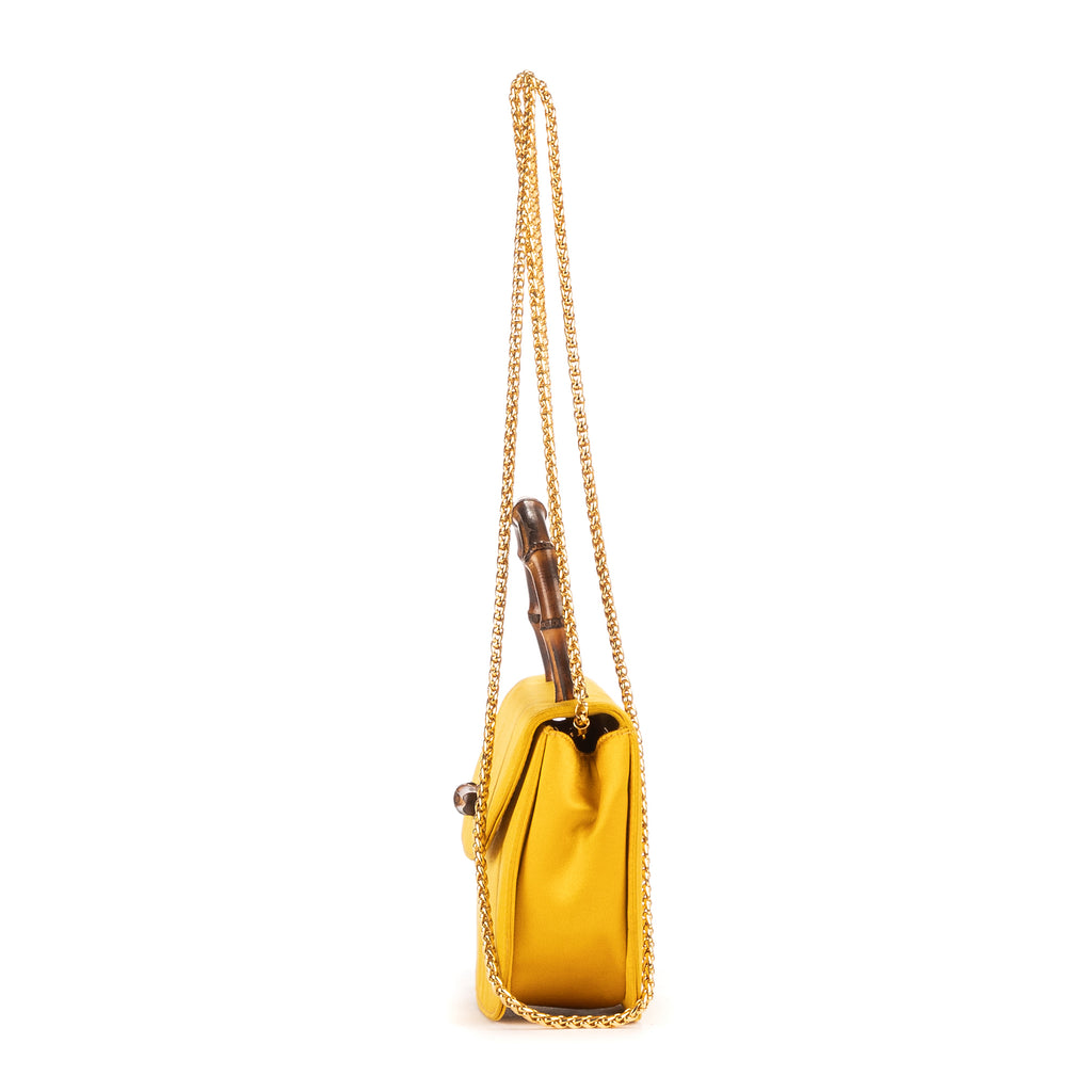 Sac à bandoulière Soirée Jaune Satiné