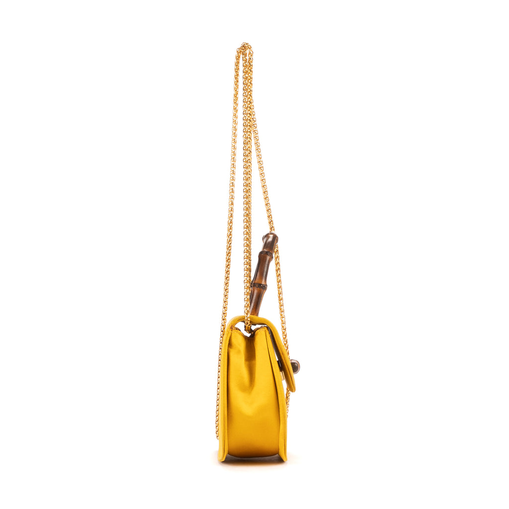 Sac à bandoulière Soirée Jaune Satiné