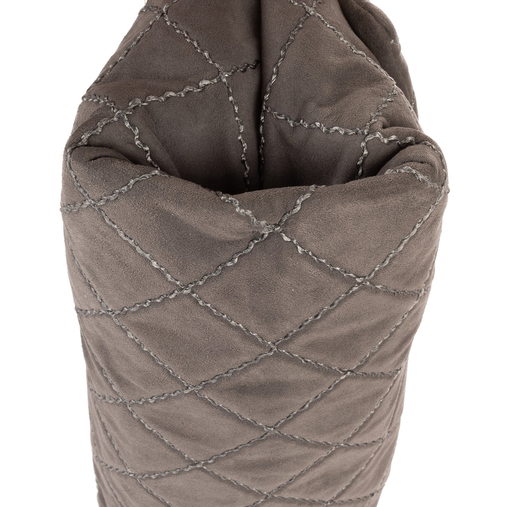 Sac bandoulière Beckett à rabat en daim gris