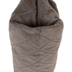 Sac bandoulière Beckett à rabat en daim gris