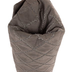 Sac bandoulière Beckett à rabat en daim gris
