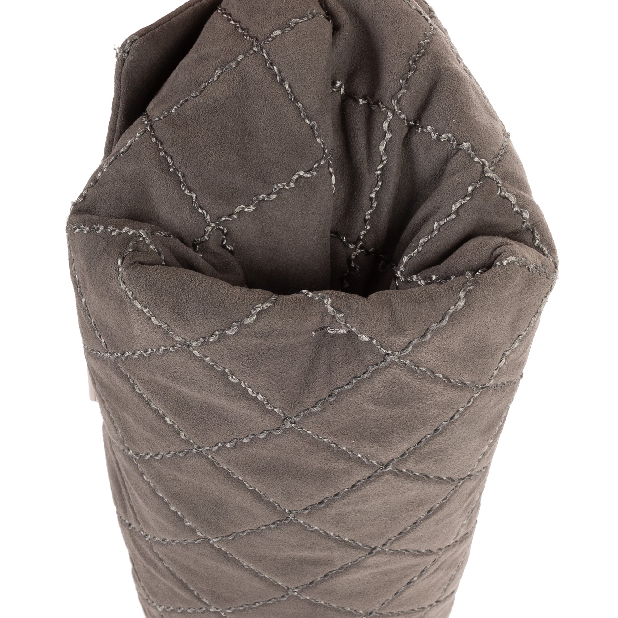 Sac bandoulière Beckett à rabat en daim gris