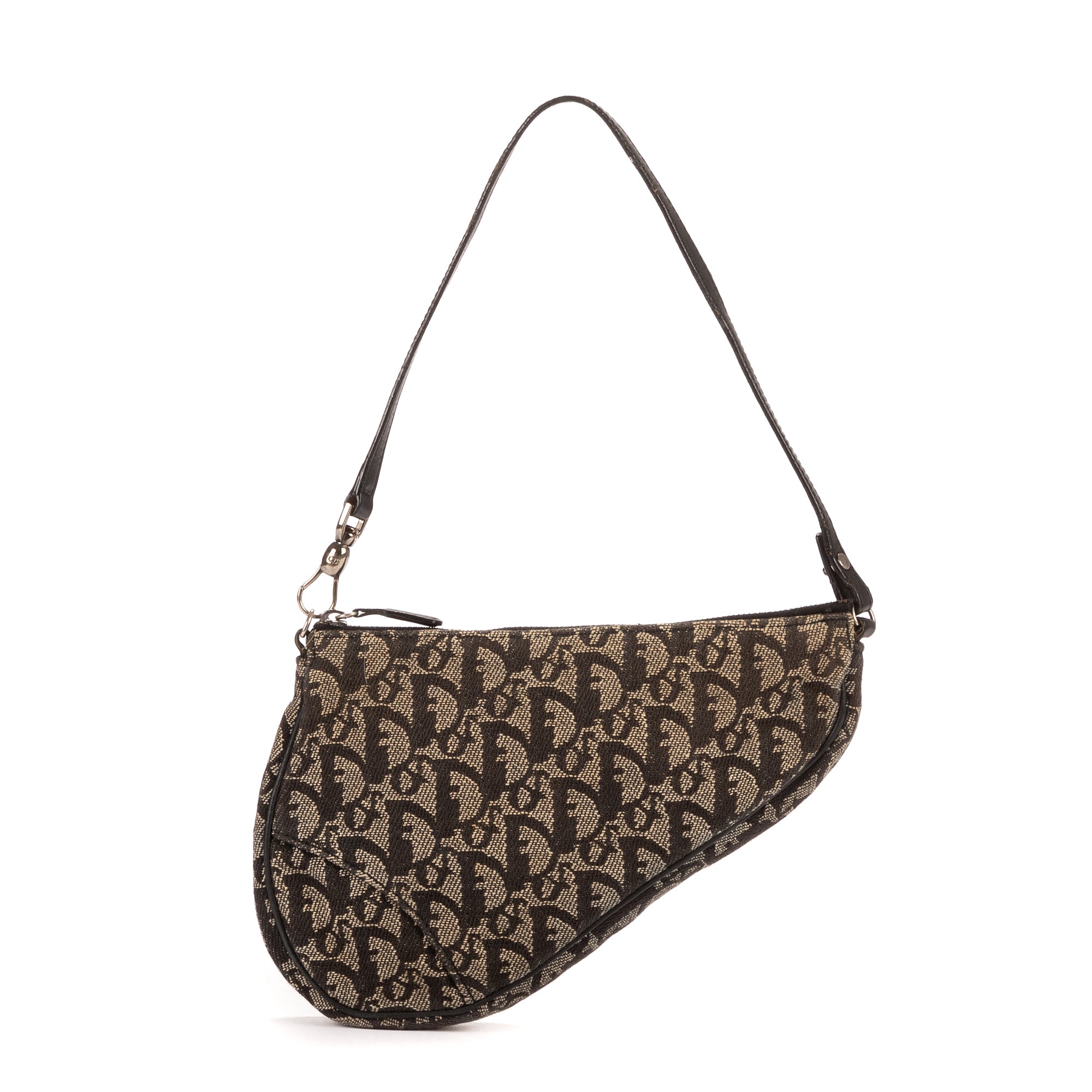 Handbag Vintage Saddle Black Diorissimo Oblique Canvas