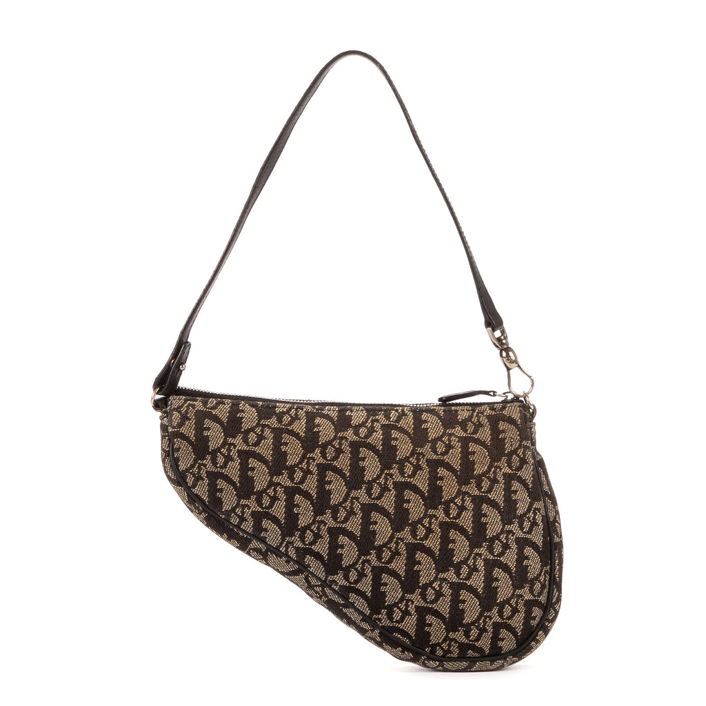 Sac à main Vintage Saddle Noir Toile Oblique Diorissimo