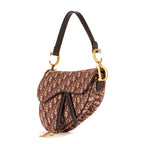 Sac bandoulière Saddle Oblique toile Diorissimo Oblique bordeaux