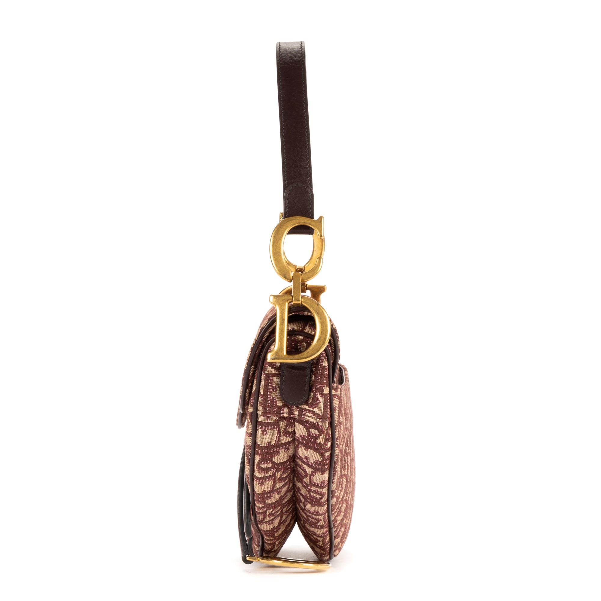 Shoulder Bag Saddle Oblique Burgundy Diorissimo Oblique Canvas