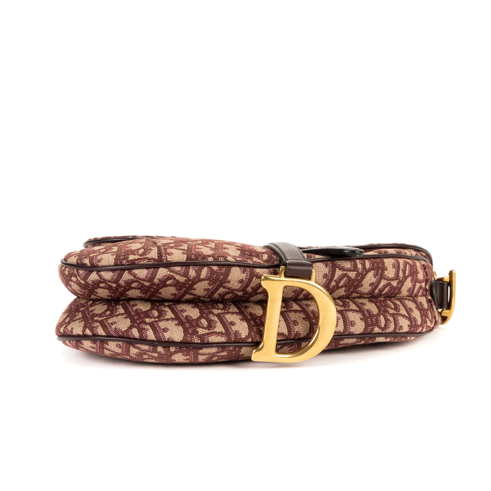 Sac bandoulière Saddle Oblique toile Diorissimo Oblique bordeaux