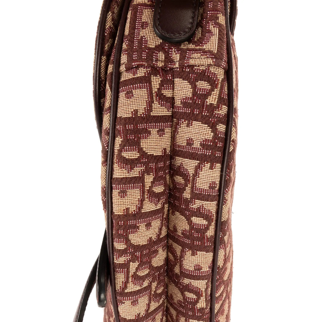 Shoulder Bag Saddle Oblique Burgundy Diorissimo Oblique Canvas