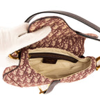 Sac bandoulière Saddle Oblique toile Diorissimo Oblique bordeaux