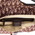 Shoulder Bag Saddle Oblique Burgundy Diorissimo Oblique Canvas