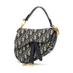 Shoulder Bag Mini Saddle Oblique Mini Navy Diorissimo Oblique Canvas