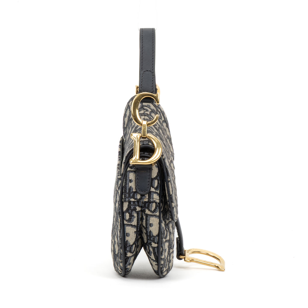Shoulder Bag Mini Saddle Oblique Mini Navy Diorissimo Oblique Canvas