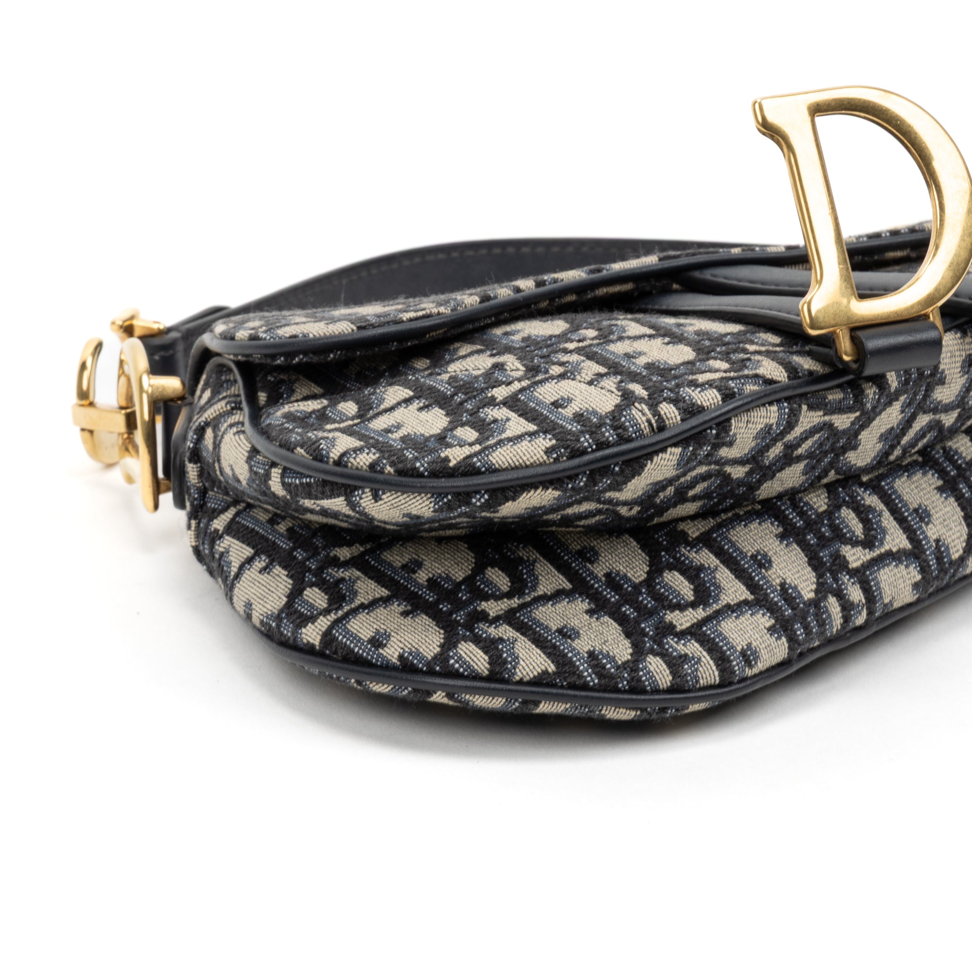 Shoulder Bag Mini Saddle Oblique Mini Navy Diorissimo Oblique Canvas