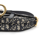 Shoulder Bag Mini Saddle Oblique Mini Navy Diorissimo Oblique Canvas