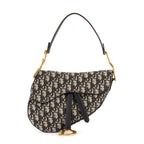 Shoulder Bag Saddle Oblique Navy Blue Diorissimo Oblique Canvas