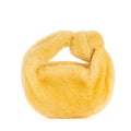 Handbag Mini Jodie Knot Hobo Yellow Shearling Wool