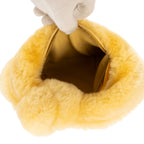 Handbag Mini Jodie Knot Hobo Yellow Shearling Wool