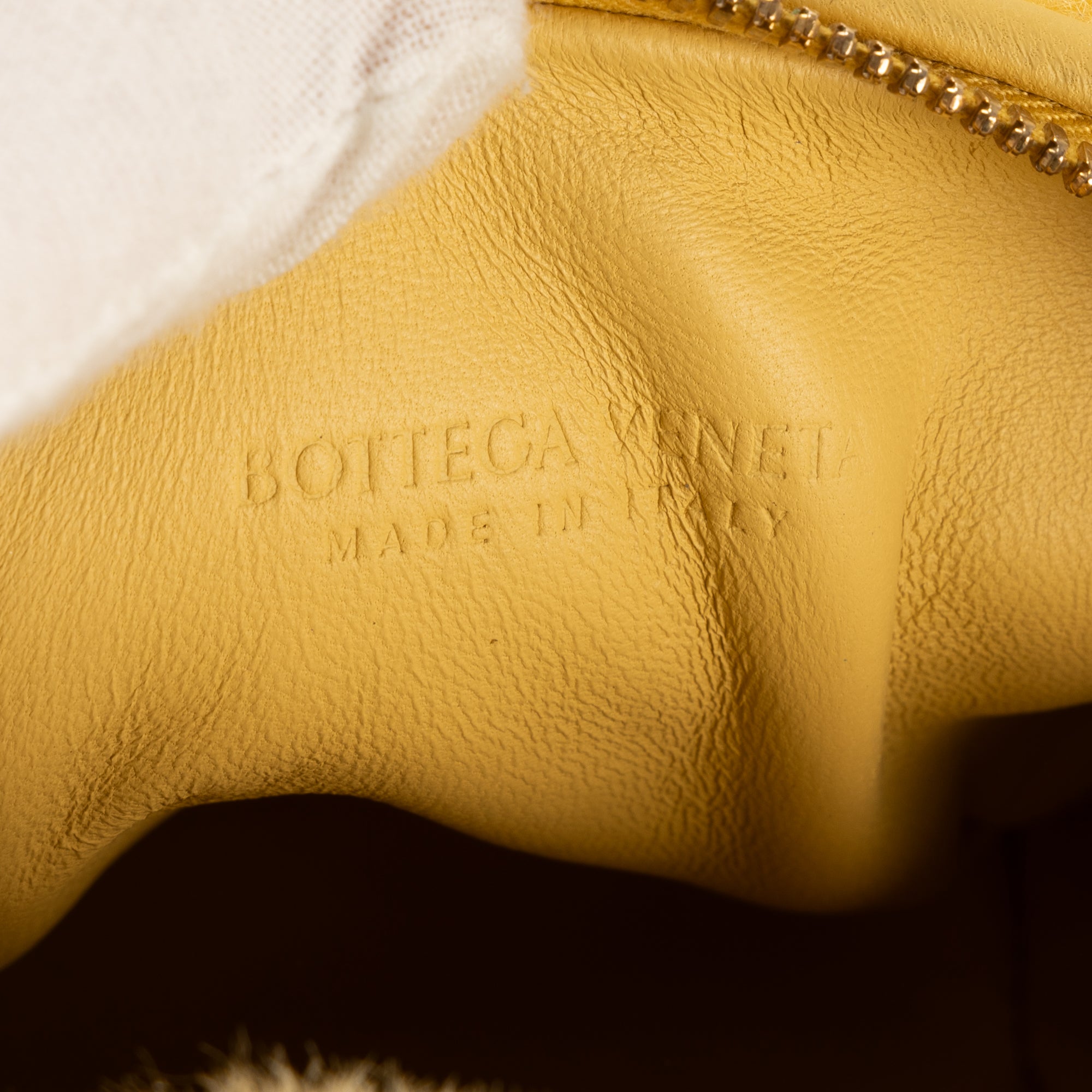 Handbag Mini Jodie Knot Hobo Yellow Shearling Wool