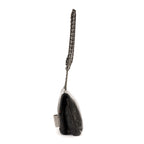 Bolso de hombro Giant Lock Reissue Mademoiselle Flap Piel suave negra
