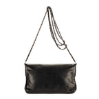 Bolso de hombro Giant Lock Reissue Mademoiselle Flap Piel suave negra