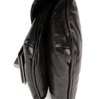Bolso de hombro Giant Lock Reissue Mademoiselle Flap Piel suave negra