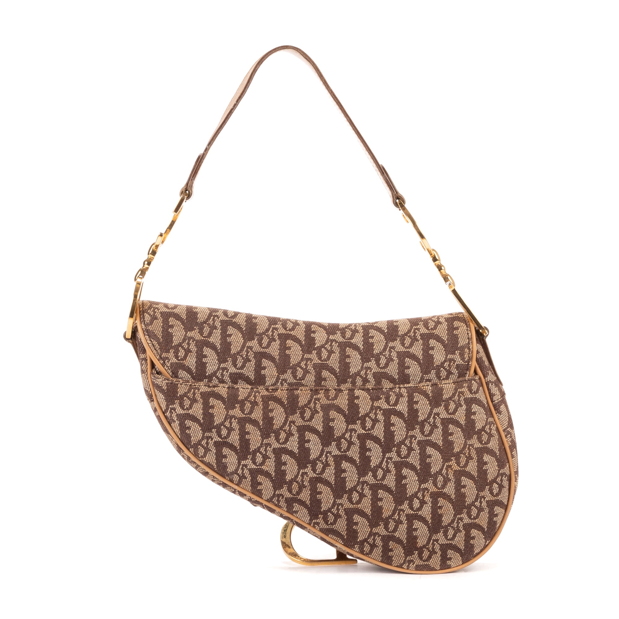 Handbag Saddle Oblique Brown Diorissimo Oblique Canvas