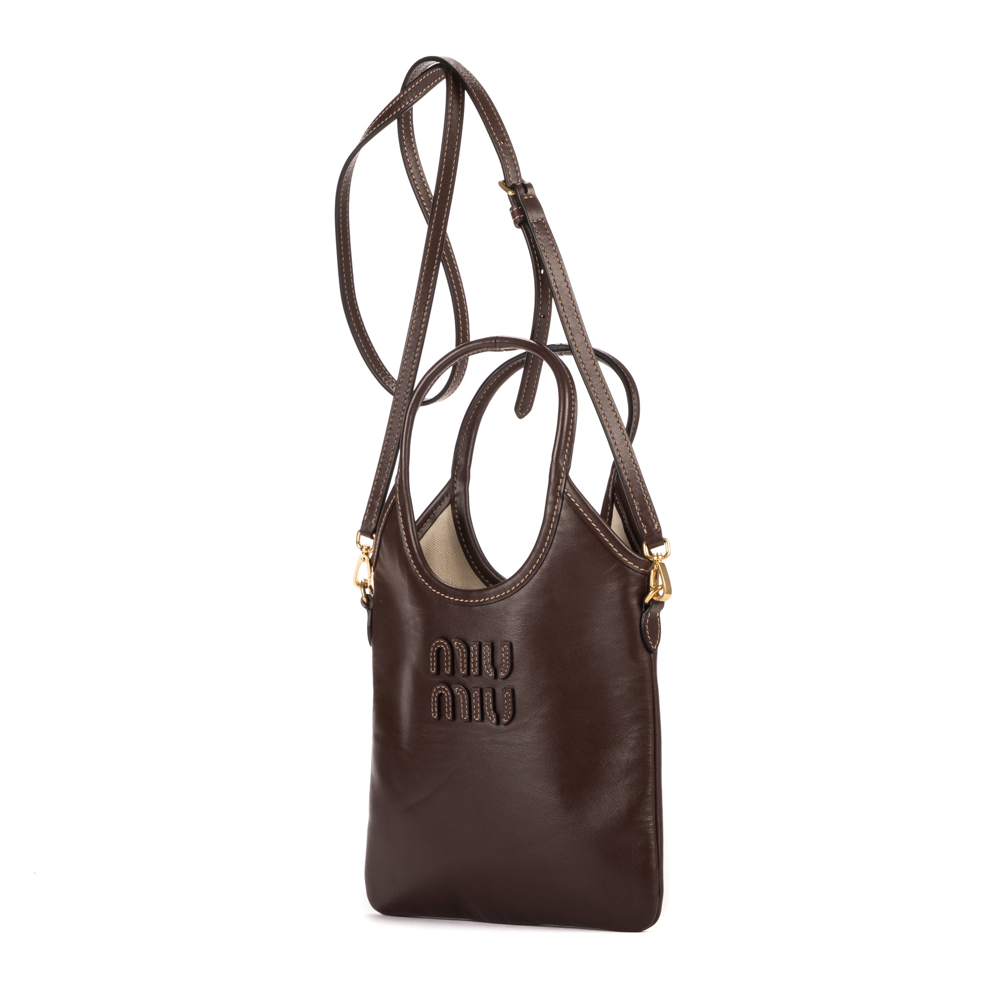 Shoulder Bag Ivy Tote Mini Dark Brown Smooth Leather