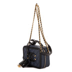 Shoulder Bag Ltd. Ed. Filigree Vanity Case Navy Caviar Leather