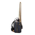 Shoulder Bag Ltd. Ed. Filigree Vanity Case Navy Caviar Leather
