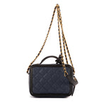 Shoulder Bag Ltd. Ed. Filigree Vanity Case Navy Caviar Leather
